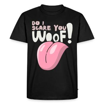 Trame! Drôle de dicton pour les propriétaires de chiens Halloween - T-shirt Premium bio Homme - noir - Devant - Nico (187cm)