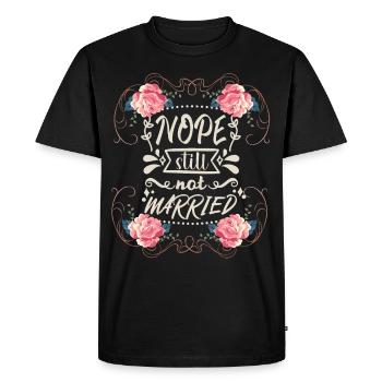 Funny saying single bachelor unmarried - Men's Premium Organic T-Shirt - black - Front - Nico (187cm)