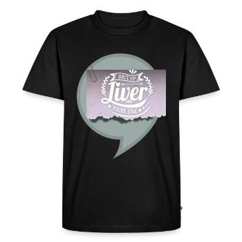 Alcohol, Funny Liver Saying Beer Drinker - Men's Premium Organic T-Shirt - black - Front - Nico (187cm)
