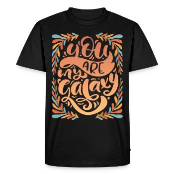 Valentine's Day Saying Retro-Vintage Typography 1970 - Men's Premium Organic T-Shirt - black - Front - Nico (187cm)