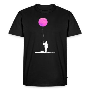 Moon Sunset Balloon Full Moon Balloon - Men's Premium Organic T-Shirt - black - Front - Nico (187cm)