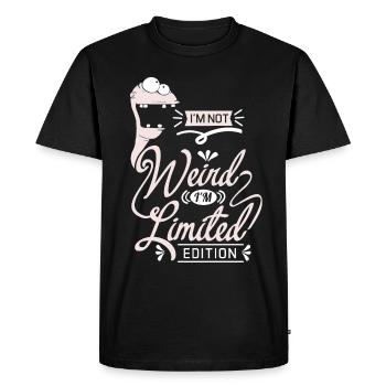 Je ne suis pas bizarre, drôle de dire, introverti - T-shirt Premium bio Homme - noir - Devant - Nico (187cm)