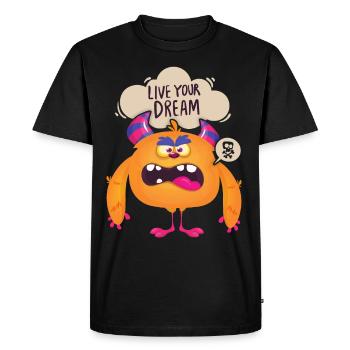 Monstre drôle, épic motivant à vivre votre rêve - T-shirt Premium bio Homme - noir - Devant - Nico (187cm)
