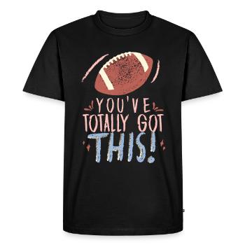 Football, American football American soccer - Men's Premium Organic T-Shirt - black - Front - Nico (187cm)