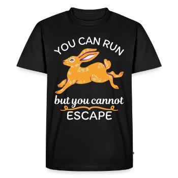 Rabbit, funny saying, rabbit, cute-rabbit - Men's Premium Organic T-Shirt - black - Front - Nico (187cm)