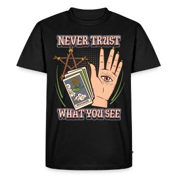 Divination Occultism Palmistry, Palmistry Saying - Men's Premium Organic T-Shirt - black - Front - Nico (187cm)