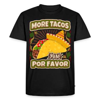 Tacos Sombrero Hat drôle de dicton dans le style vintage - T-shirt Premium bio Homme - noir - Devant - Nico (187cm)