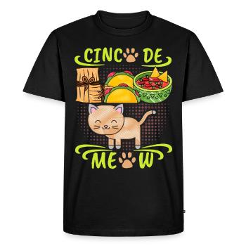 Cinco-de-Mayo, Mexico, funny cat, saying - Men's Premium Organic T-Shirt - black - Front - Nico (187cm)