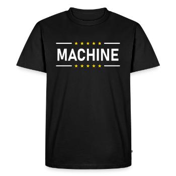 MACHINE - Men's Premium Organic T-Shirt - black - Front - Nico (187cm)
