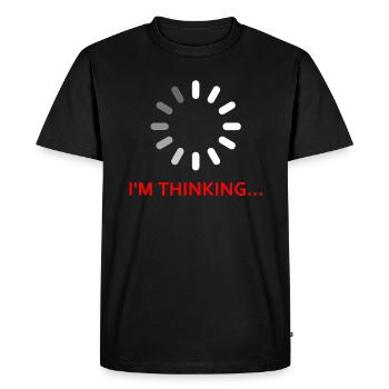 Stop - Je PENSE Gamer Nerd Cadeau T-Shirt - T-shirt Premium bio Homme - noir - Devant - Nico (187cm)