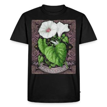 Vents de champ, vents, illustration botanique vintage - T-shirt Premium bio Homme - noir - Devant - Nico (187cm)