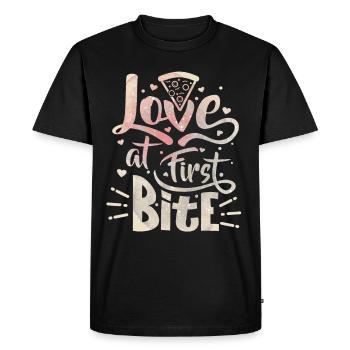 Pizza Saying, Italian style pizza, Pizza cuisine - Men's Premium Organic T-Shirt - black - Front - Nico (187cm)