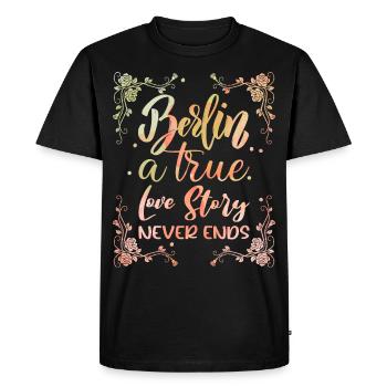 Berlin, Allemagne Capitale, Berlin Dicton - T-shirt Premium bio Homme - noir - Devant - Nico (187cm)