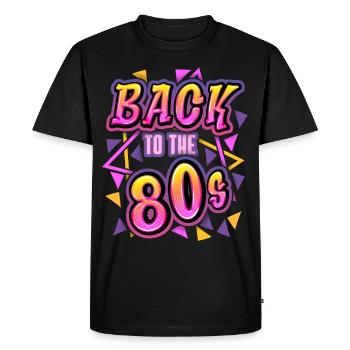 Années 1980, 1980, Retro Spruch Retour aux années 80 - T-shirt Premium bio Homme - noir - Devant - Nico (187cm)
