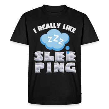 Dormir, dormir, drôle de dicton avec des oreillers - T-shirt Premium bio Homme - noir - Devant - Nico (187cm)