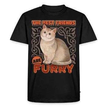 Aquarelle de chat, chat vintage drôle de dicton - T-shirt Premium bio Homme - noir - Devant - Nico (187cm)