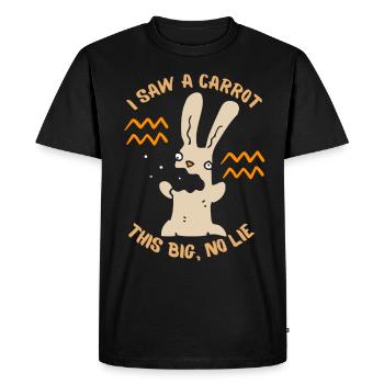 Drôle de blague comique de lapin - T-shirt Premium bio Homme - noir - Devant - Nico (187cm)