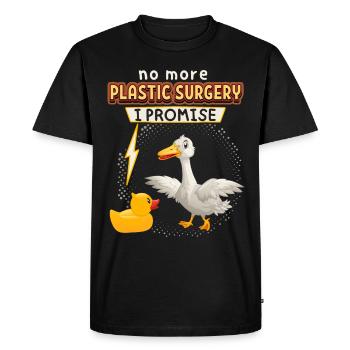 Comic duck, rubber duck, funny saying - Men's Premium Organic T-Shirt - black - Front - Nico (187cm)
