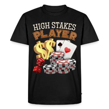 Poker Game, Poker Chips, Spell - Men's Premium Organic T-Shirt - black - Front - Nico (187cm)