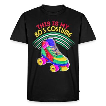 Patins à roulettes des années 80, patinage à roulettes, dire - T-shirt Premium bio Homme - noir - Devant - Nico (187cm)