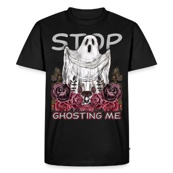 Scary Ghost Ghost Gothic Funny Saying - Men's Premium Organic T-Shirt - black - Front - Nico (187cm)