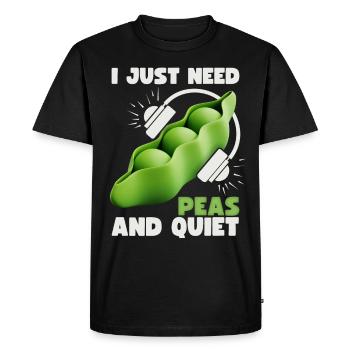 Pois, drôle de dicton, style 3D, jeu de mots, jeu de mots - T-shirt Premium bio Homme - noir - Devant - Nico (187cm)