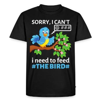 Twitter followers, social media, posting, tweeting - Men's Premium Organic T-Shirt - black - Front - Nico (187cm)
