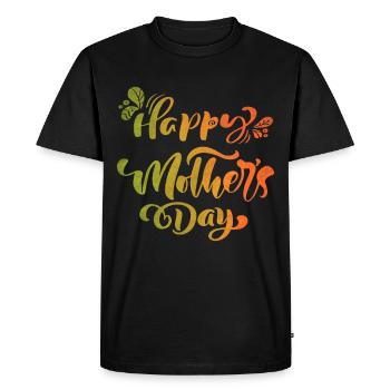 Bonne fête des mères, fête des mères, typographie - T-shirt Premium bio Homme - noir - Devant - Nico (187cm)