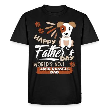 Father's Day Jack-Russell Dad, Father's Day Gift - Men's Premium Organic T-Shirt - black - Front - Nico (187cm)
