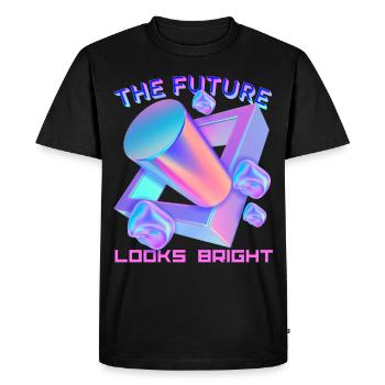 Forme futuriste, design futur, dicton amusant - T-shirt Premium bio Homme - noir - Devant - Nico (187cm)