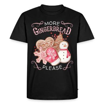 Pain d’épices, pain d’épices en pain d’épices, dicton amusant - T-shirt Premium bio Homme - noir - Devant - Nico (187cm)