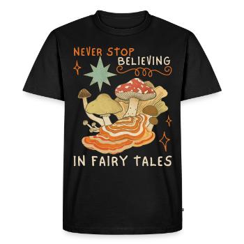 Contes de fées, contes de fées, faecore, champignons, drôle de dicton, - T-shirt Premium bio Homme - noir - Devant - Nico (187cm)