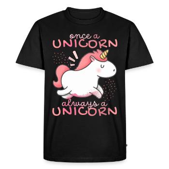 Licorne Kawaii, Licornes, Drôle de dicton - T-shirt Premium bio Homme - noir - Devant - Nico (187cm)