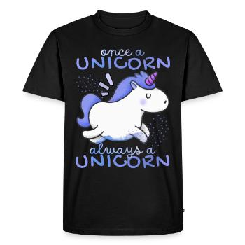 Licorne Kawaii, Licornes, Drôle de dicton - T-shirt Premium bio Homme - noir - Devant - Nico (187cm)