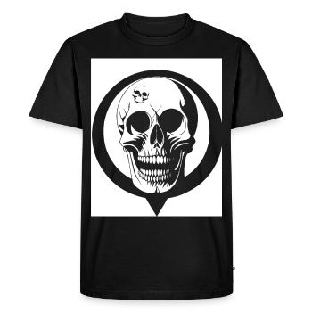 Horreur Crâne Crâne Art Crâne Gothique Heavy Metal - T-shirt Premium bio Homme - noir - Devant - Nico (187cm)