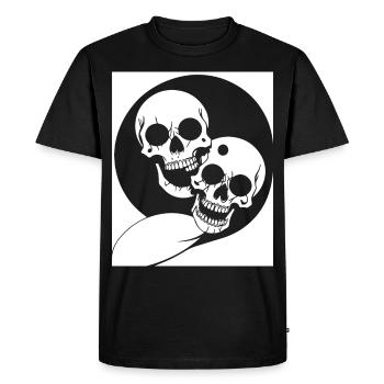 Horreur Crâne Crâne Art Crâne Gothique Heavy Metal - T-shirt Premium bio Homme - noir - Devant - Nico (187cm)