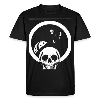 Horreur Crâne Crâne Art Crâne Gothique Heavy Metal - T-shirt Premium bio Homme - noir - Devant - Nico (187cm)