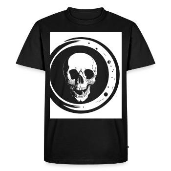 Horreur Crâne Crâne Art Crâne Gothique Heavy Metal - T-shirt Premium bio Homme - noir - Devant - Nico (187cm)