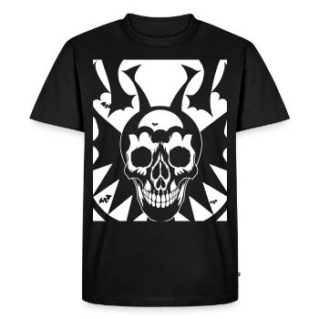 Horreur Crâne Crâne Art Crâne Gothique Heavy Metal - T-shirt Premium bio Homme - noir - Devant - Nico (187cm)