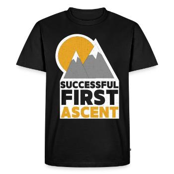 Alpiniste, Escalade De Montagnes, Sommet De Montagne Dire - T-shirt Premium bio Homme - noir - Devant - Nico (187cm)