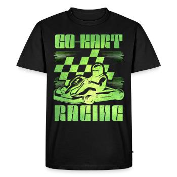 Karting, course, course de karting, pilotes de karting - T-shirt Premium bio Homme - noir - Devant - Nico (187cm)