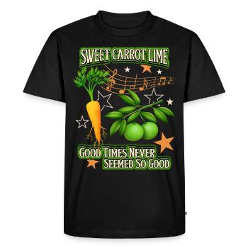 Carrot, Carrot, Lime Funny Saying, Pun - Men's Premium Organic T-Shirt - black - Front - Nico (187cm)