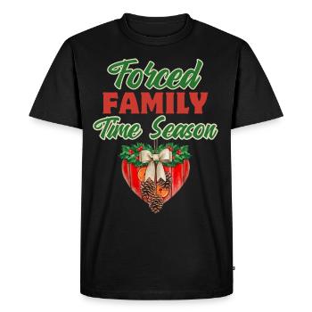 Ironique Dire Fête De Famille Drôle Noël - T-shirt Premium bio Homme - noir - Devant - Nico (187cm)