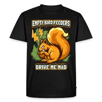 Drôle d’écureuil disant dans un style comique - T-shirt Premium bio Homme - noir - Devant - Nico (187cm)