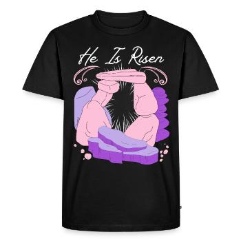 Jésus-Christ Résurrection Pâques Dire - T-shirt Premium bio Homme - noir - Devant - Nico (187cm)