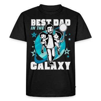 Best Dad, Dad, Father's Day, Dad Daddy Saying - Men's Premium Organic T-Shirt - black - Front - Nico (187cm)