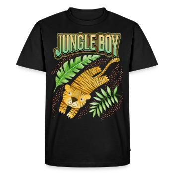 Tigre kawaii, peint à la main, tigre drôle disant - T-shirt Premium bio Homme - noir - Devant - Nico (187cm)