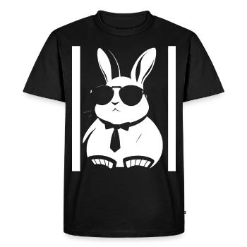 Funny Rabbit Sunglasses Cool Sunglas Rabbit - Men's Premium Organic T-Shirt - black - Front - Nico (187cm)