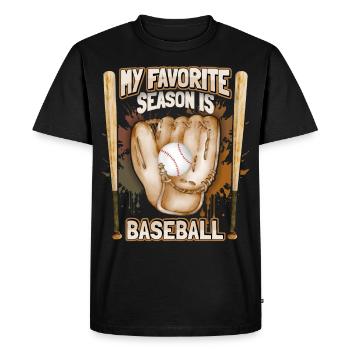 Baseball, Drôle De Sport Dire Gant De Baseball - T-shirt Premium bio Homme - noir - Devant - Nico (187cm)