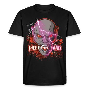 Horror Zombie Cartoon, Funny Saying, Mr. Mad - Men's Premium Organic T-Shirt - black - Front - Nico (187cm)